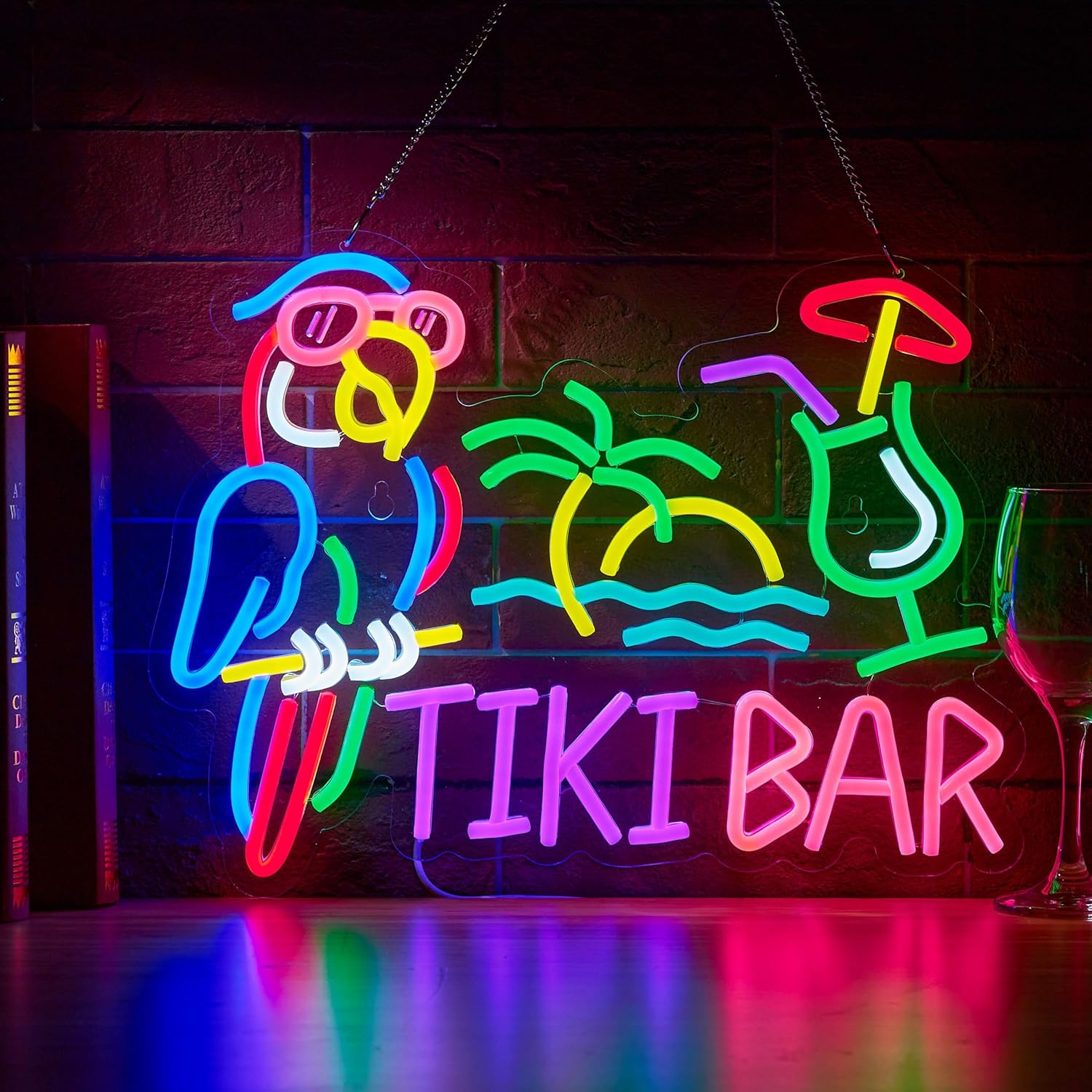 Tiki Bar Parrot Palm Tree Neon – Neon Sign Party recenzja i cena