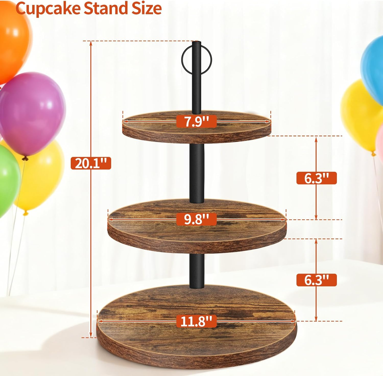 3-Tier Rustic Wood Cupcake Sta – Cupcake Stand Tier recenzja i cena