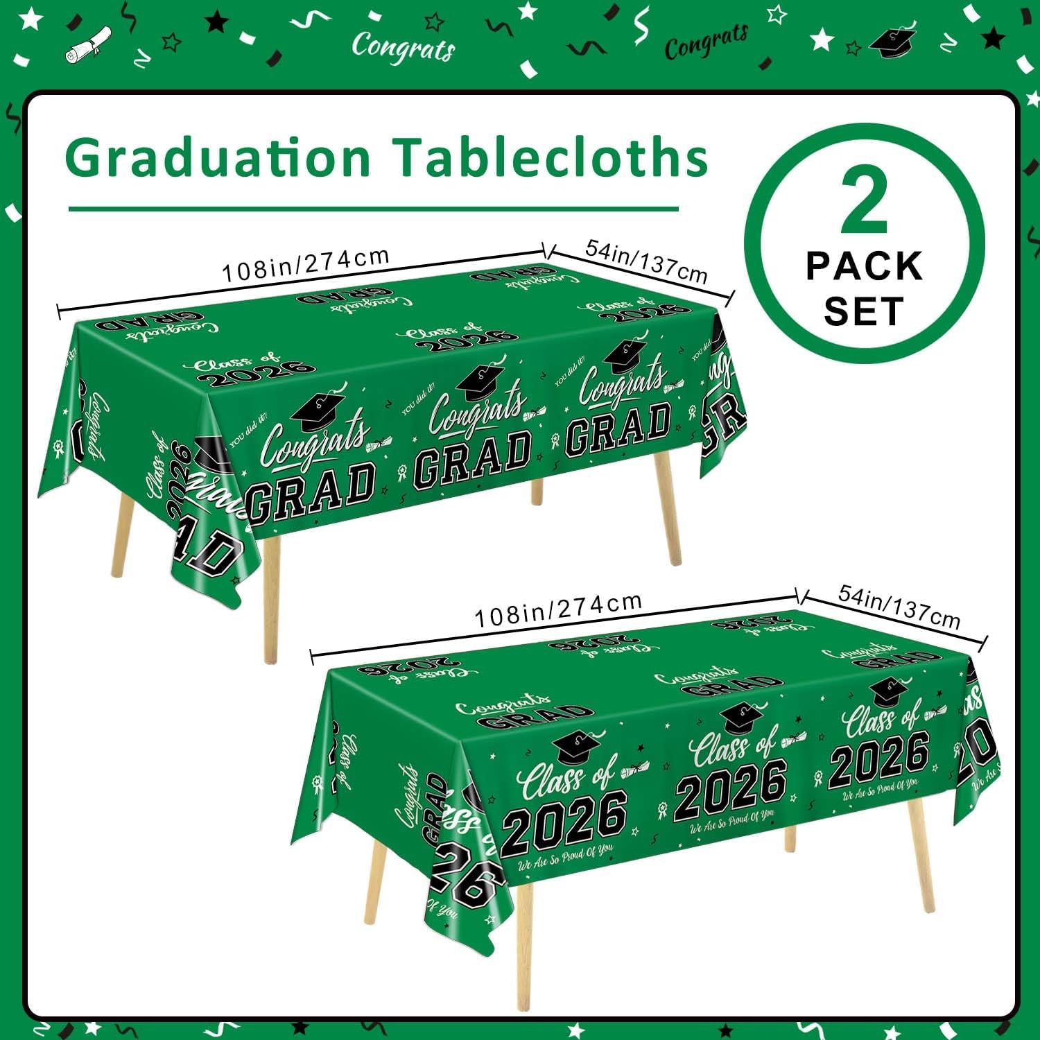 Graduation Decorations 2026, C – Table Cloth Disposable recenzja i cena