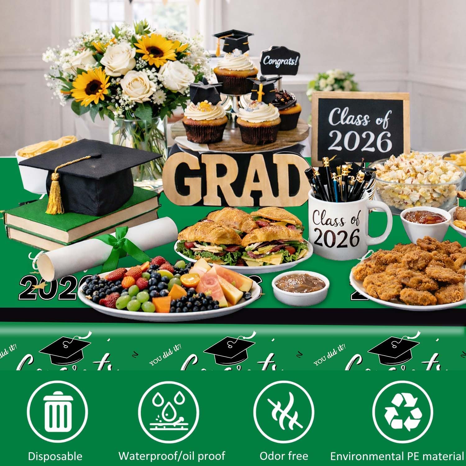 Graduation Decorations 2026, C – Table Cloth Disposable recenzja i cena
