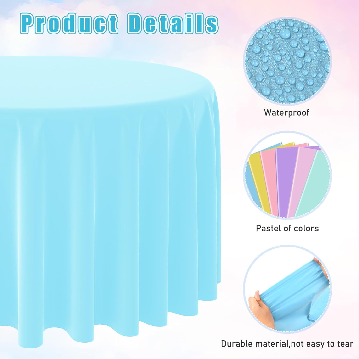 Disposable Round Solid Color T – Table Cloth Disposable recenzja i cena