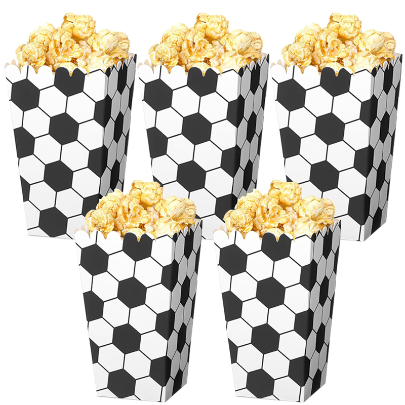 6/18Pcs  Football Popcorn Boxe – Event Party Box recenzja i cena