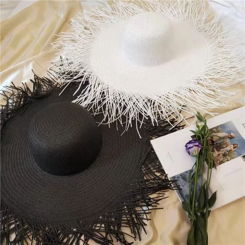 New Summer Wide-brimmed Solid  – Paper Straw Color recenzja i cena
