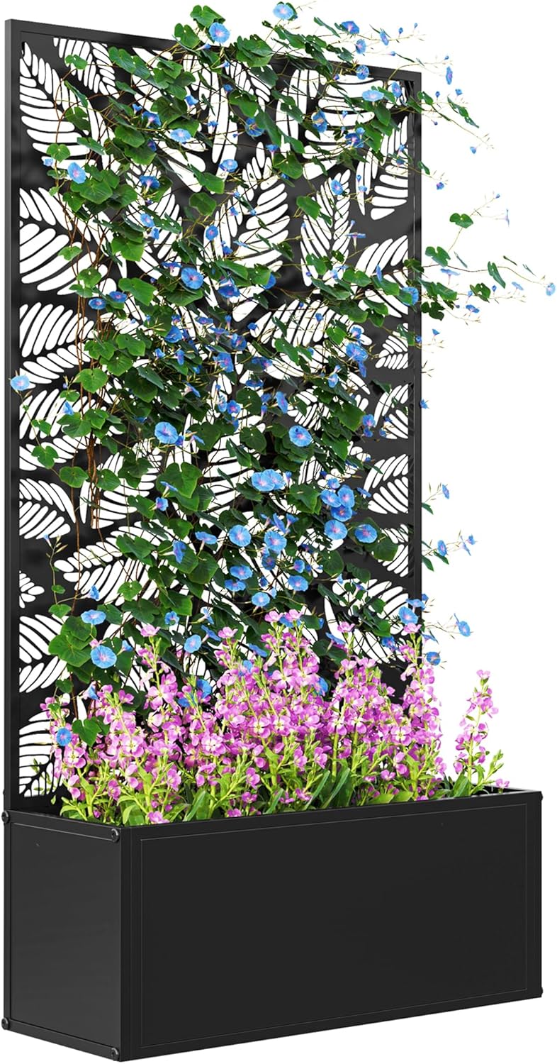 Metal Raised Garden Bed with T – Flower Wall Panel recenzja i cena