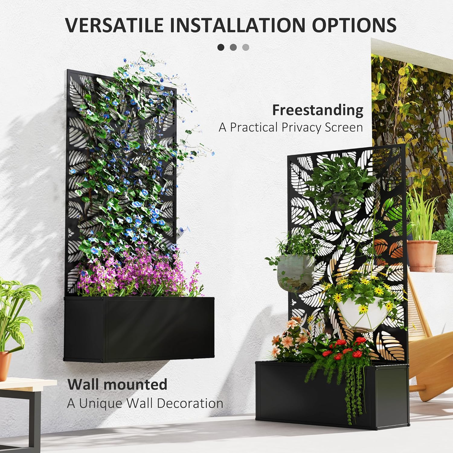 Metal Raised Garden Bed with T – Flower Wall Panel recenzja i cena