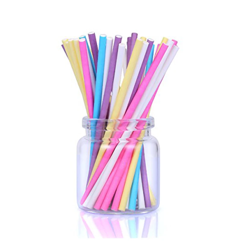 100Pcs/Lot Paper Lollipop Stic – Paper Straw Color recenzja i cena