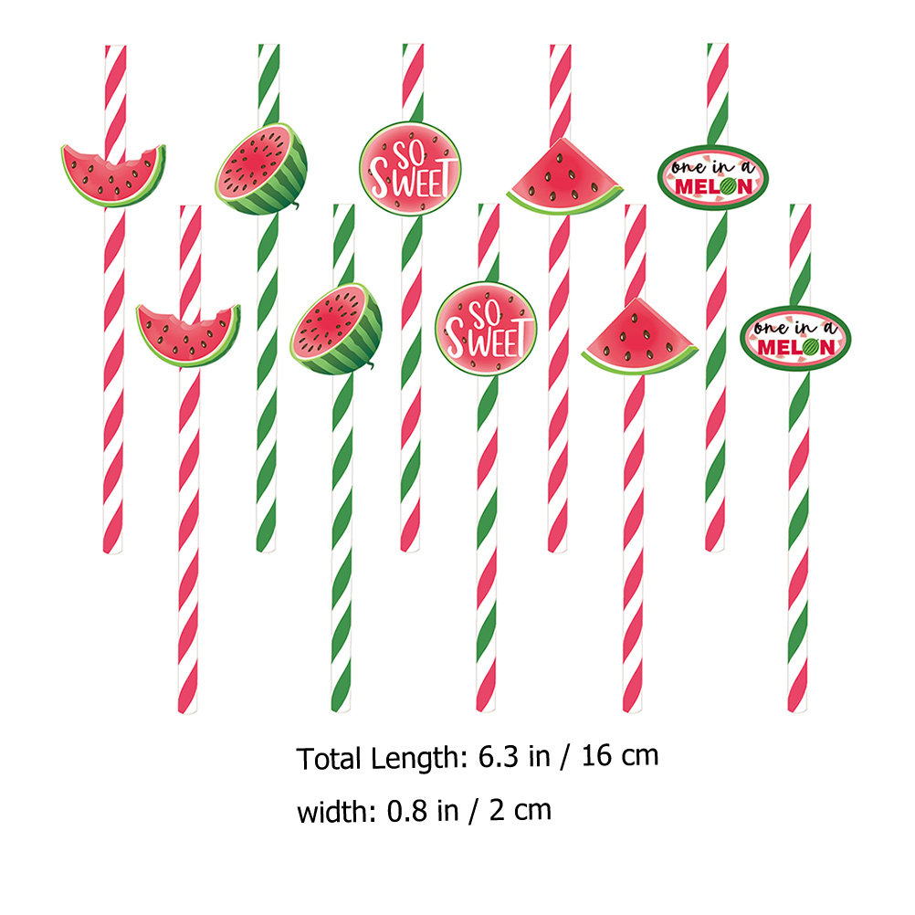 40Pcs Watermelon Disposable Pa – Paper Straw Color recenzja i cena