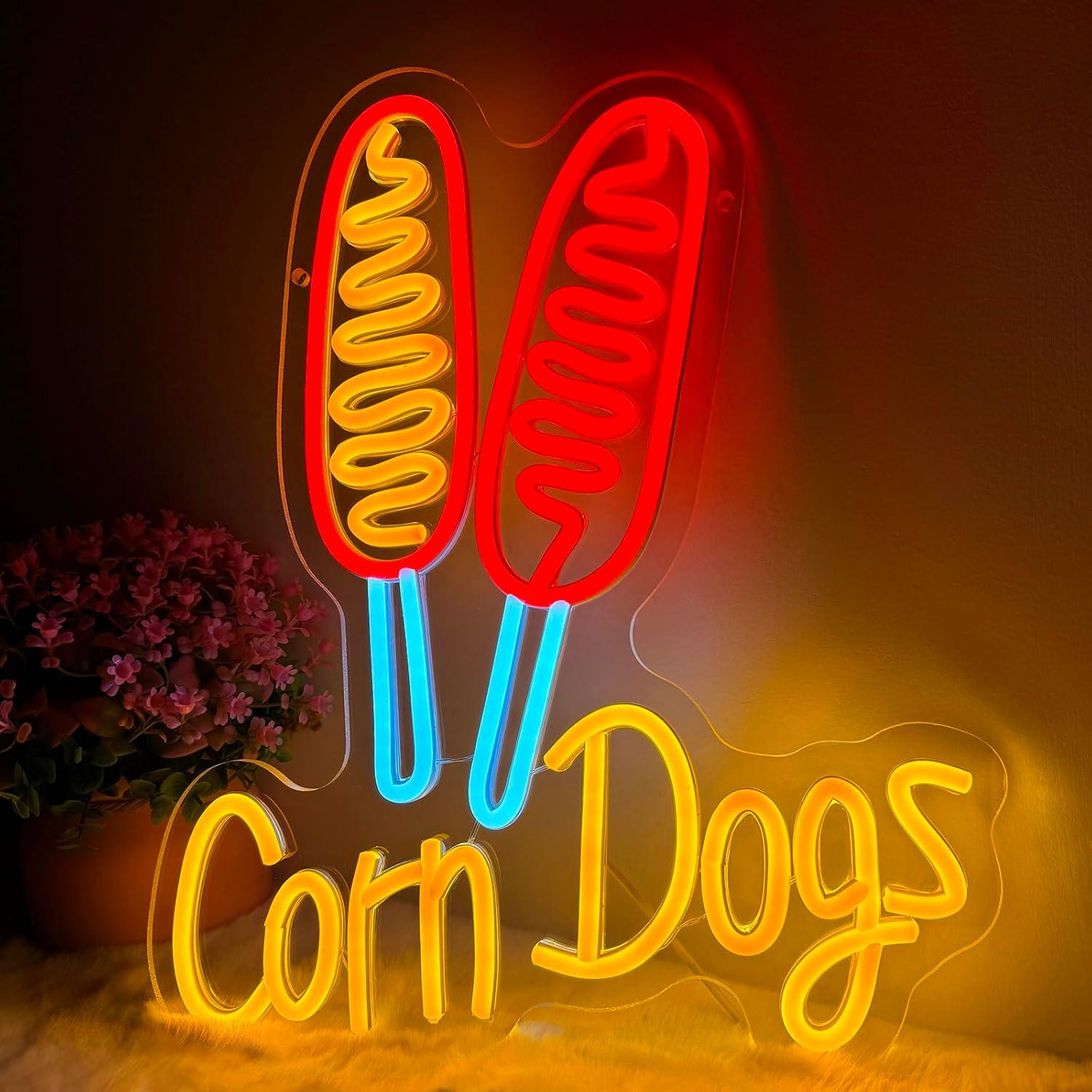 Corn Dog Neon Sign Snack USB D – Neon Sign Party recenzja i cena