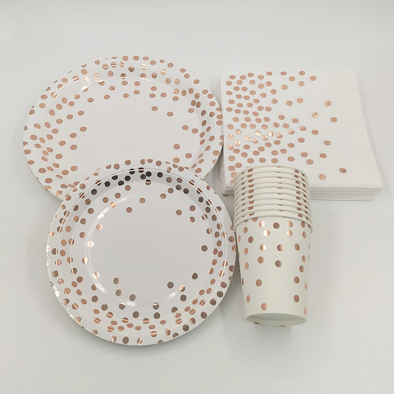 Rose Gold Party Tableware Kit  – Paper Straw Color recenzja i cena