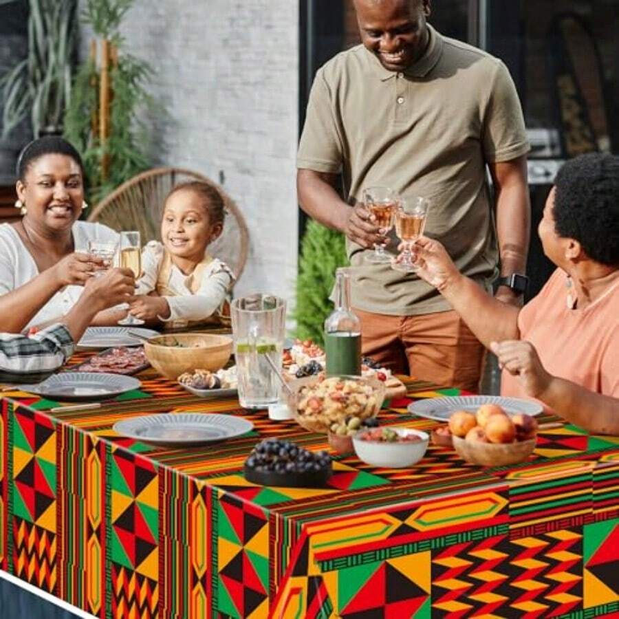 3 Packs African Print Disposab – Table Cloth Disposable recenzja i cena