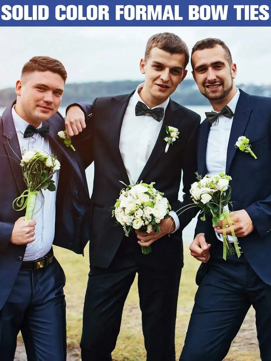 Mens Solid Color Satin Pre-Tie – Event & Party Supply recenzja i cena