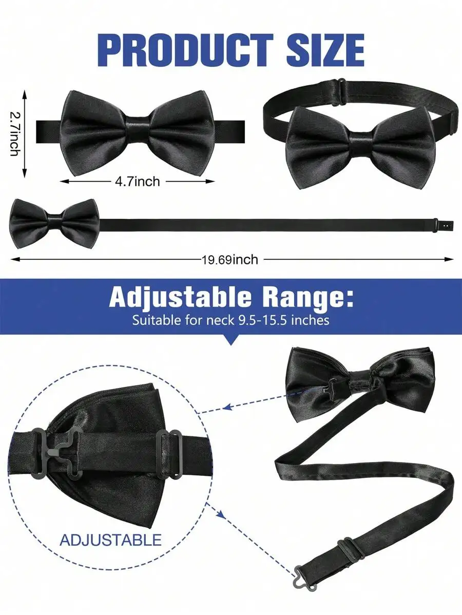 Mens Solid Color Satin Pre-Tie – Event & Party Supply recenzja i cena