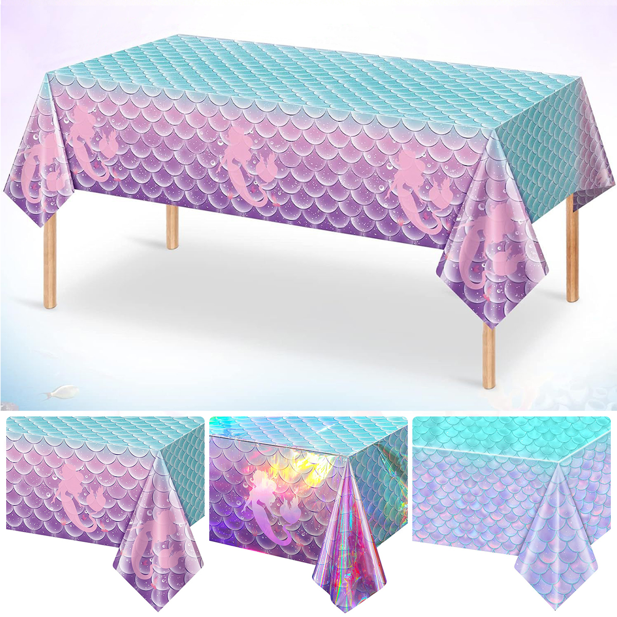 1/3Pcs Mermaid Disposable Tabl – Table Cloth Disposable recenzja i cena