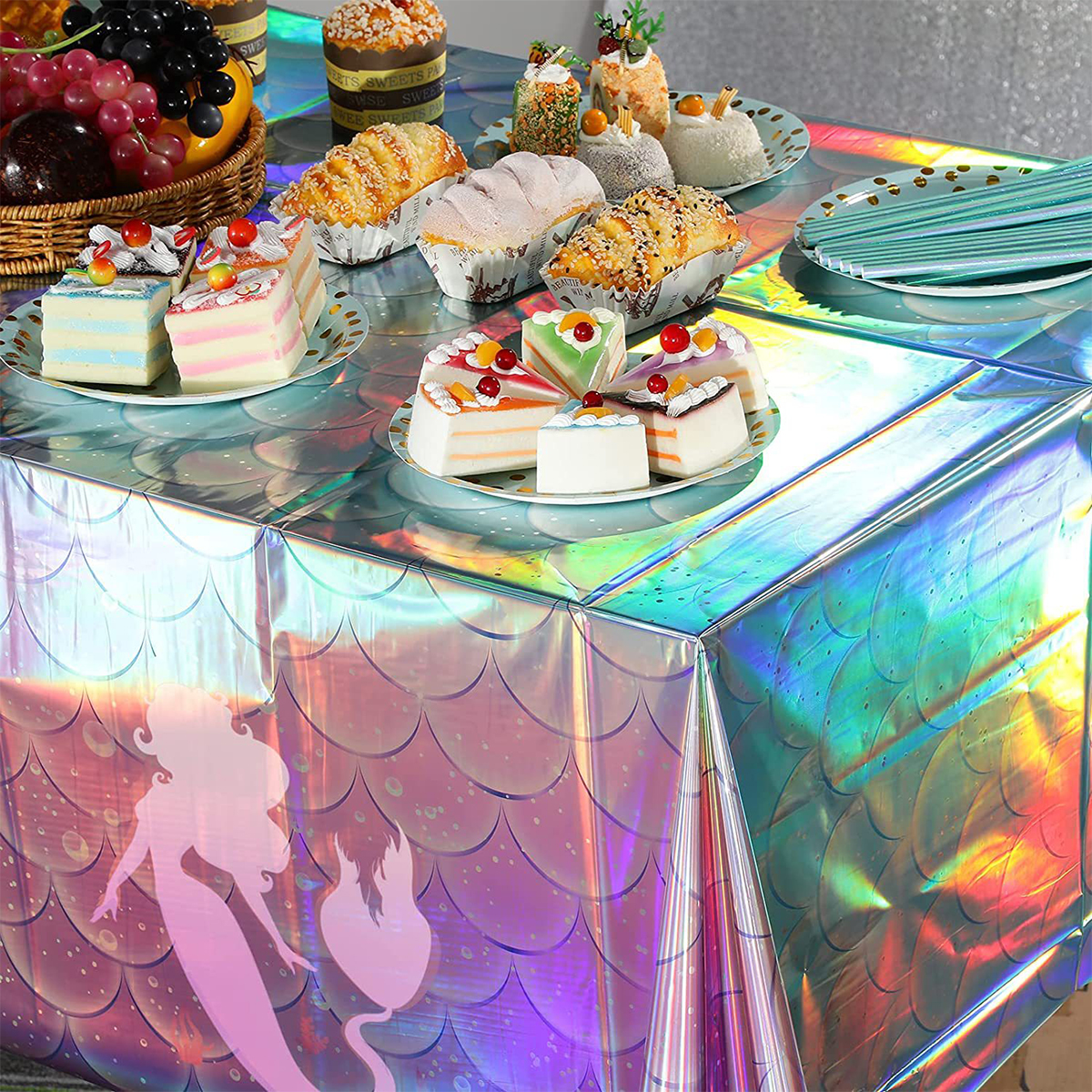 1/3Pcs Mermaid Disposable Tabl – Table Cloth Disposable recenzja i cena
