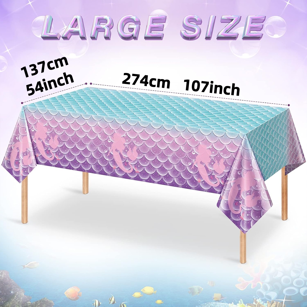 1/3Pcs Mermaid Disposable Tabl – Table Cloth Disposable recenzja i cena