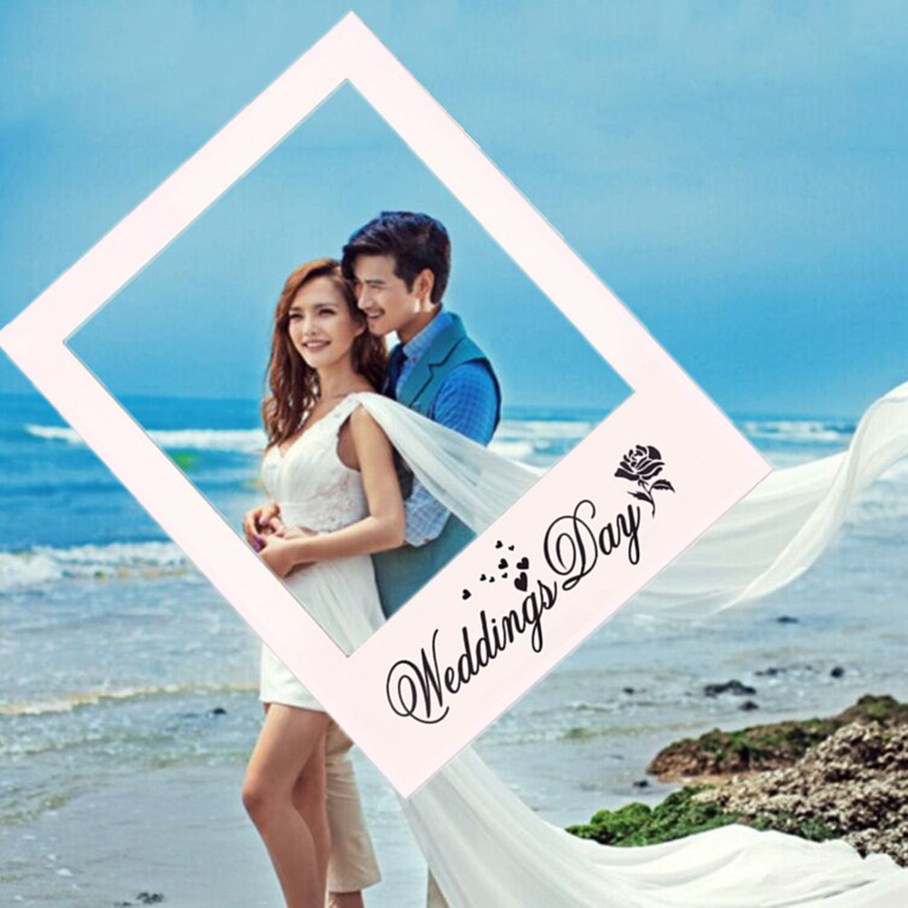 White Wedding Photo Frame DIY  – Photo Booth Frame recenzja i cena