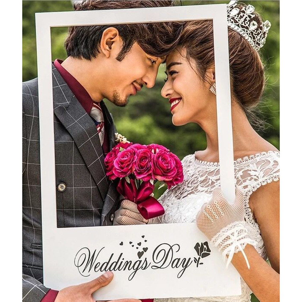 White Wedding Photo Frame DIY  – Photo Booth Frame recenzja i cena