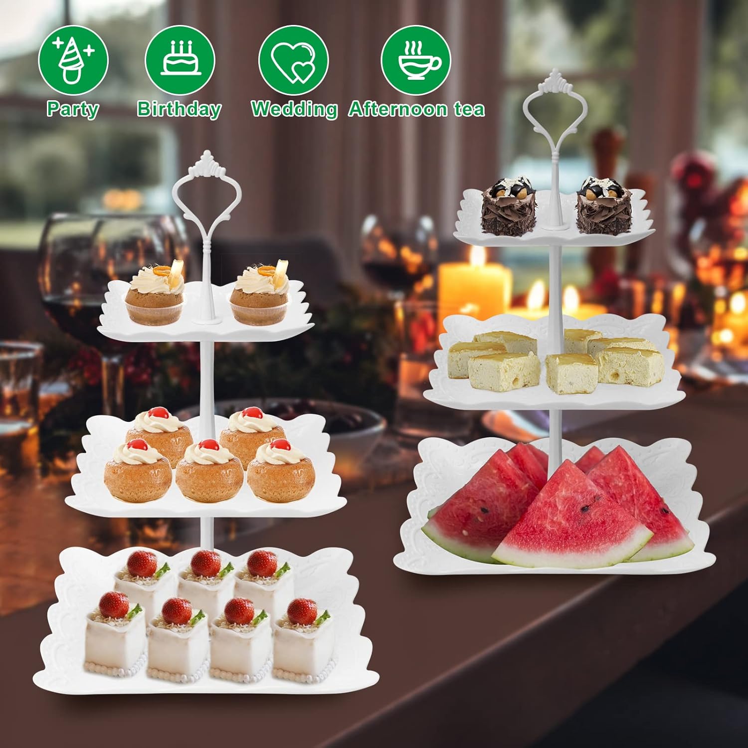 3 Tier Cupcake Stand, Plastic  – Cupcake Stand Tier recenzja i cena