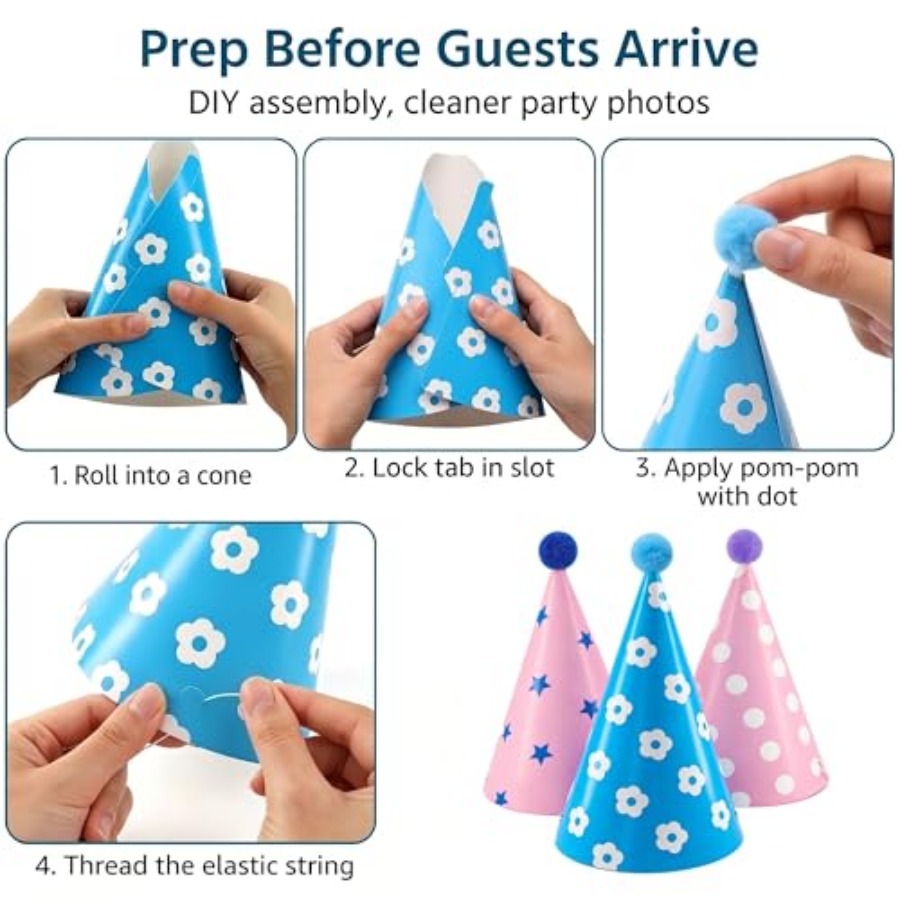 Beurio Pastel Party Hats for a – Party Hat Cone recenzja i cena