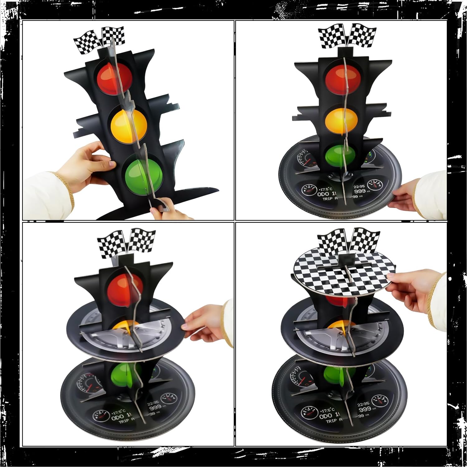 3-Tier Race Car Cupcake Stand, – Cupcake Stand Tier recenzja i cena