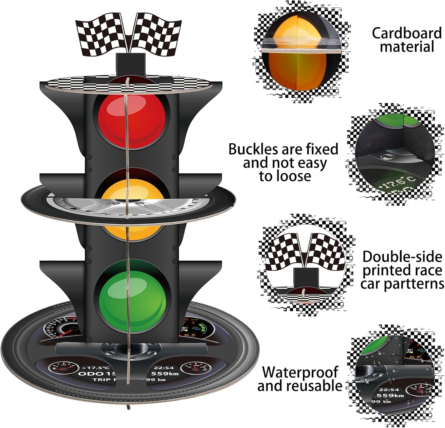 3-Tier Race Car Cupcake Stand, – Cupcake Stand Tier recenzja i cena