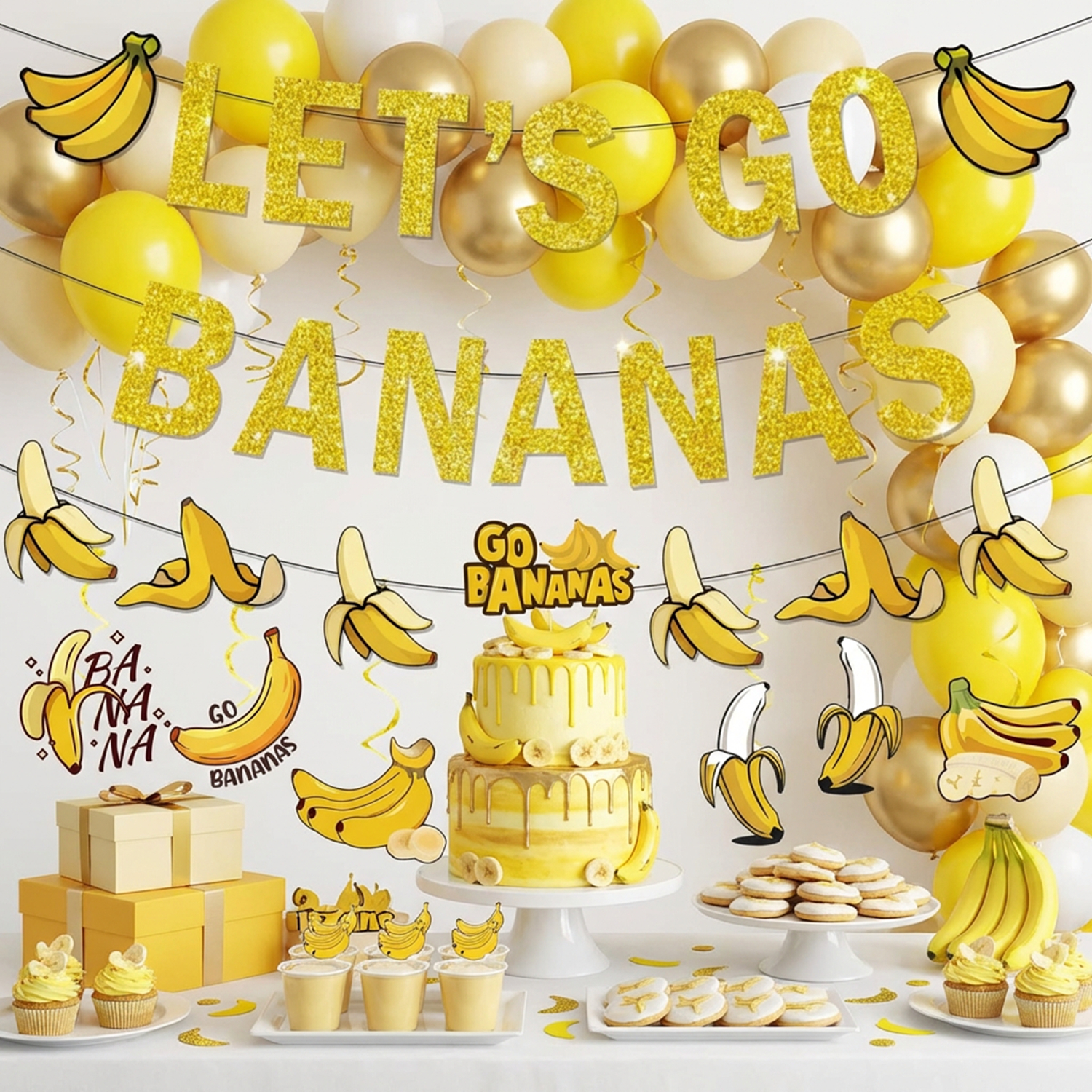 1Set Yellow Bananas Birthday B – Let'S Party Event Supply recenzja i cena