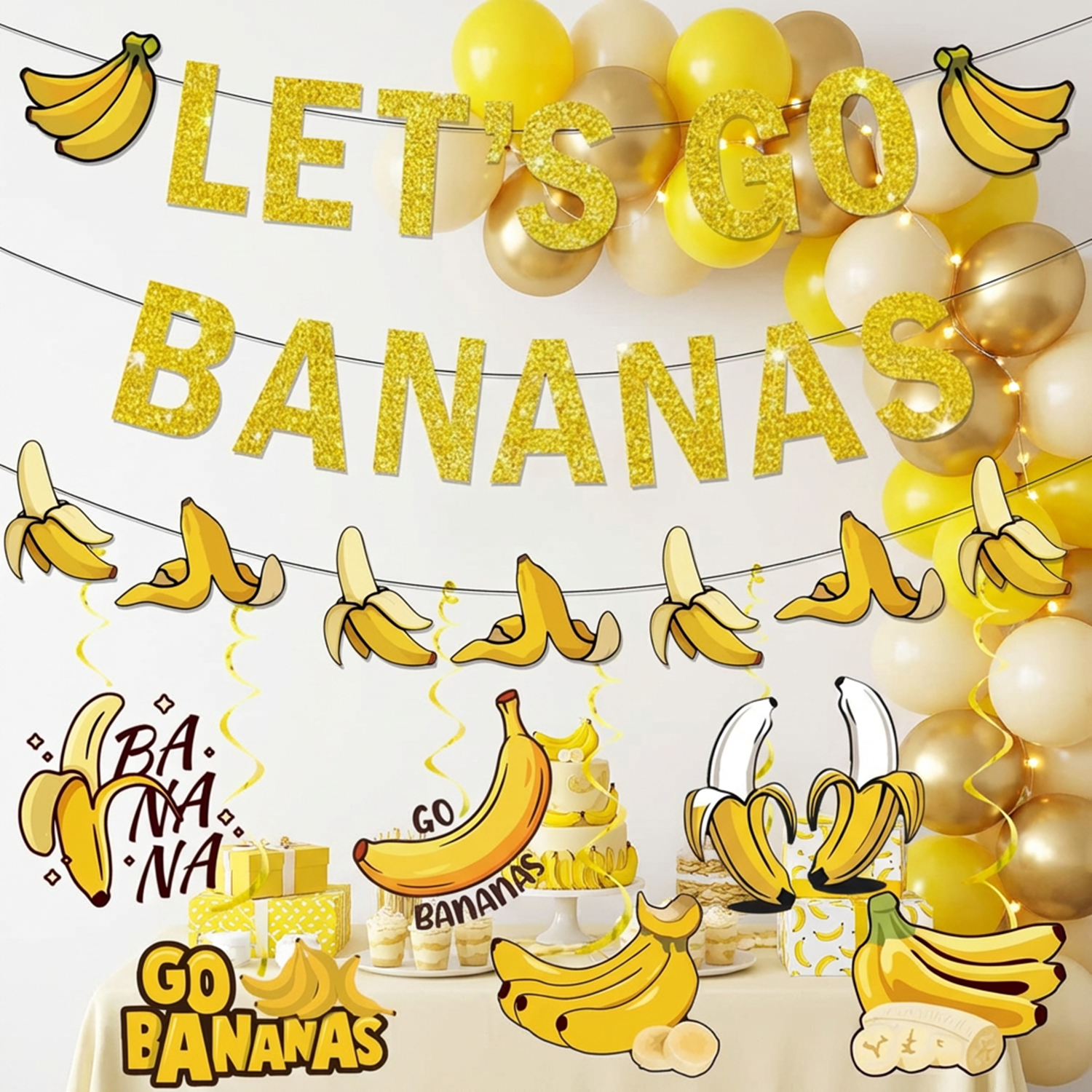 1Set Yellow Bananas Birthday B – Let'S Party Event Supply recenzja i cena